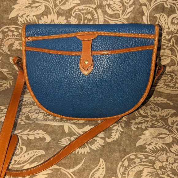 Vtg Dooney & Bourke Cavalry Trooper French Blue and British Tan Vintage Rare - Picture 4 of 7
